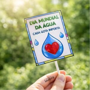 Lembrancinha Dia Mundial da Água - Pirulito