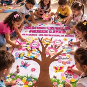 Painél Colaborativo Dia Internacional Da Mulher