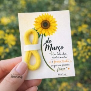 Cartão Dia das Mulheres – Tema Girassol (8 de Março)