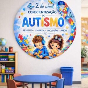 Painel Redondo – Conscientização do Autismo