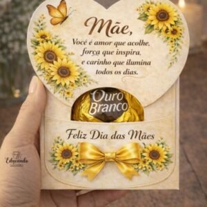 Caixinha Dia das Mães - Tema Girassóis