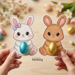 Cartões de Páscoa - Coelhinhos Porta Ovinhos