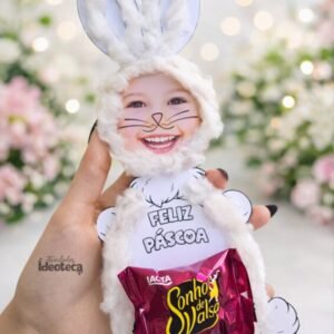 Coelhinho Porta-Bombom Personalizável