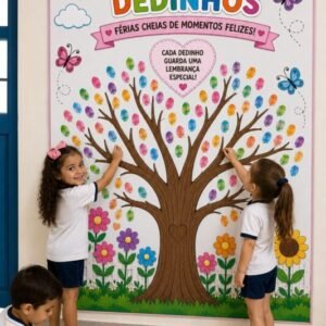 Painel Árvore dos Dedinhos – Férias Coloridas