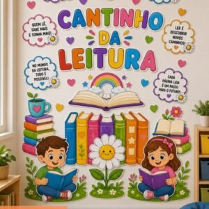 Painel Cantinho da Leitura - Jardim da Leitura