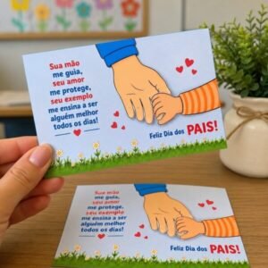 Cartão Dia dos Pais - Sua Mão Me Guia