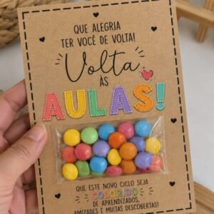 Cartão Porta M&M's – Volta às Aulas