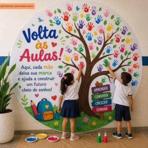 Painel Interativo – Volta às Aulas | Cada Mão Deixa Sua Marca