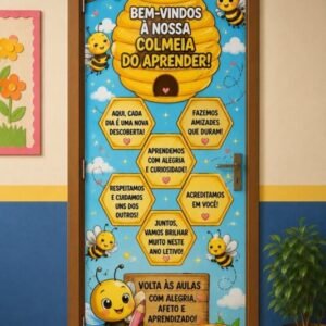 Painel De Porta "Colmeia do Aprender