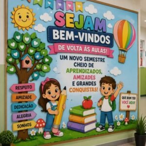 Painel Sejam Bem-vindos - De Volta às Aulas
