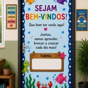 Painel de Porta - Fundo do Mar Encantado