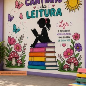 Painel Cantinho da Leitura - Jardim da Leitura