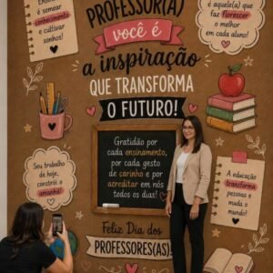 Painel Para Fotos - Inspiração Que Transforma - Dia dos Professores