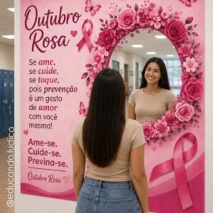 Painel Espelho Outubro Rosa
