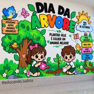 Painel Dia da Árvore - Pequenas Ações,  Grandes Mudanças