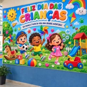 Painel Feliz Dia das Crianças - Grande Aventura