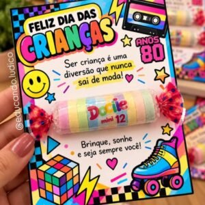 Cartão Dia das Crianças - Anos 80