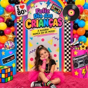 Painel Dia das Crianças Anos 80 - A Alegria Nunca Sai de Moda