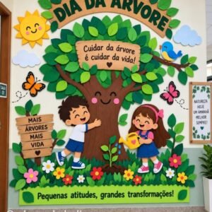 Painel Dia da Árvore - Cuidar da Árvore é Cuidar da Vida