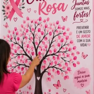 Painel "Deixe Aqui a Sua Marca" - Outubro Rosa