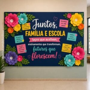 Painel Laços Que Florescem - Família e Escola