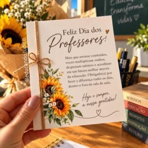 Cartão Sementes de Gratidão - Dia Dos Professores